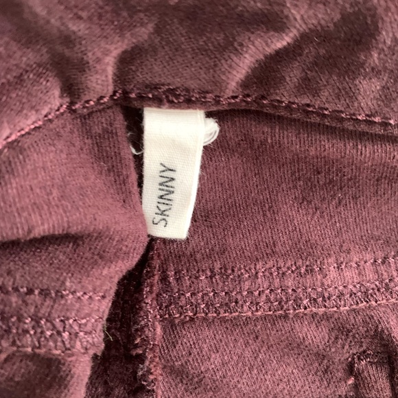 Rag&Bone burgundy velvet skinny pants. Size 30 - Picture 3 of 16
